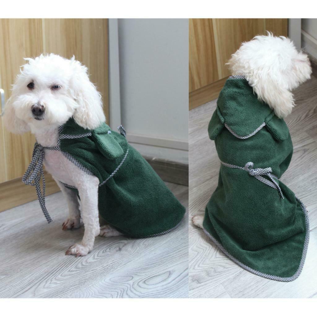 Absorbent Pet Drying Towel Bath For Pet Dogs Cats Small Large Dogs Green-L
