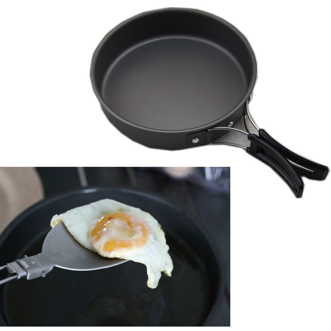 Outdoor Camping Hiking Cookware Portable Aluminium Alloy Picnic Cooking Pot Set