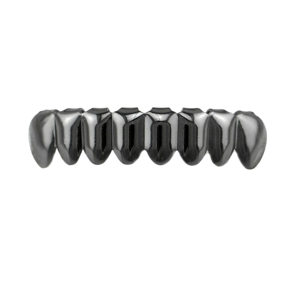 6x Hiphop 8 Top / Bottom Teeth Grill  Mouth Tooth Caps Party Jewellery