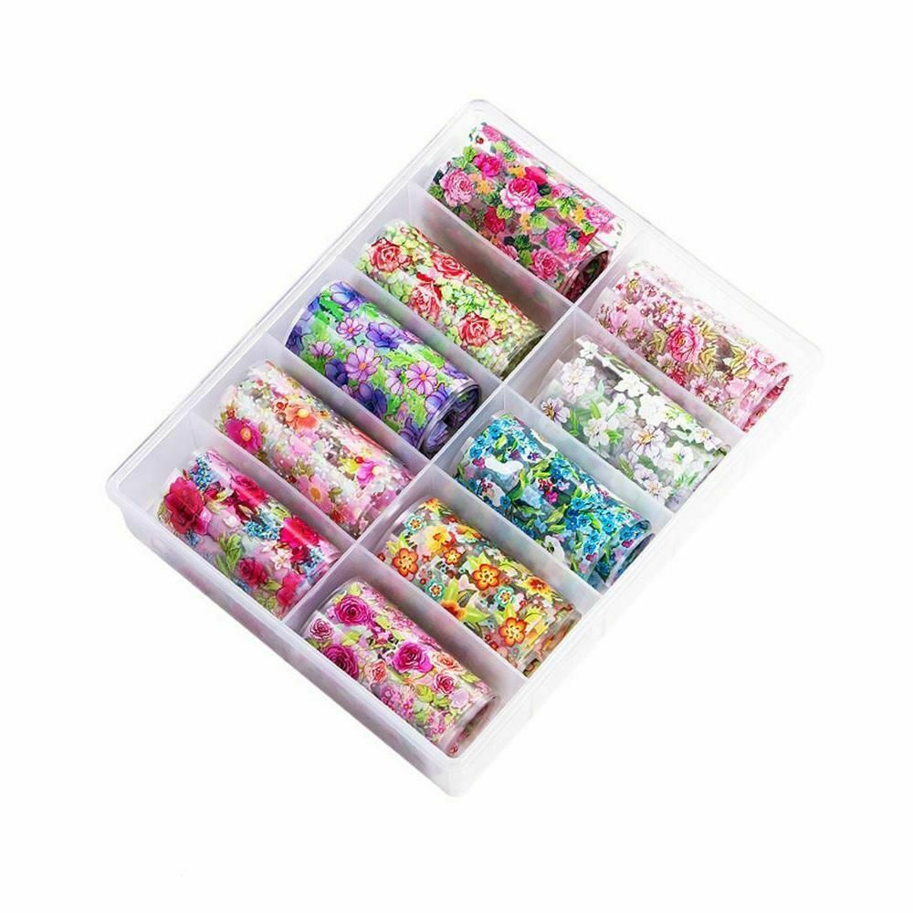 Lace Flower Nail Art Stickers Nail Foil Manicure Decor Holographic Decals