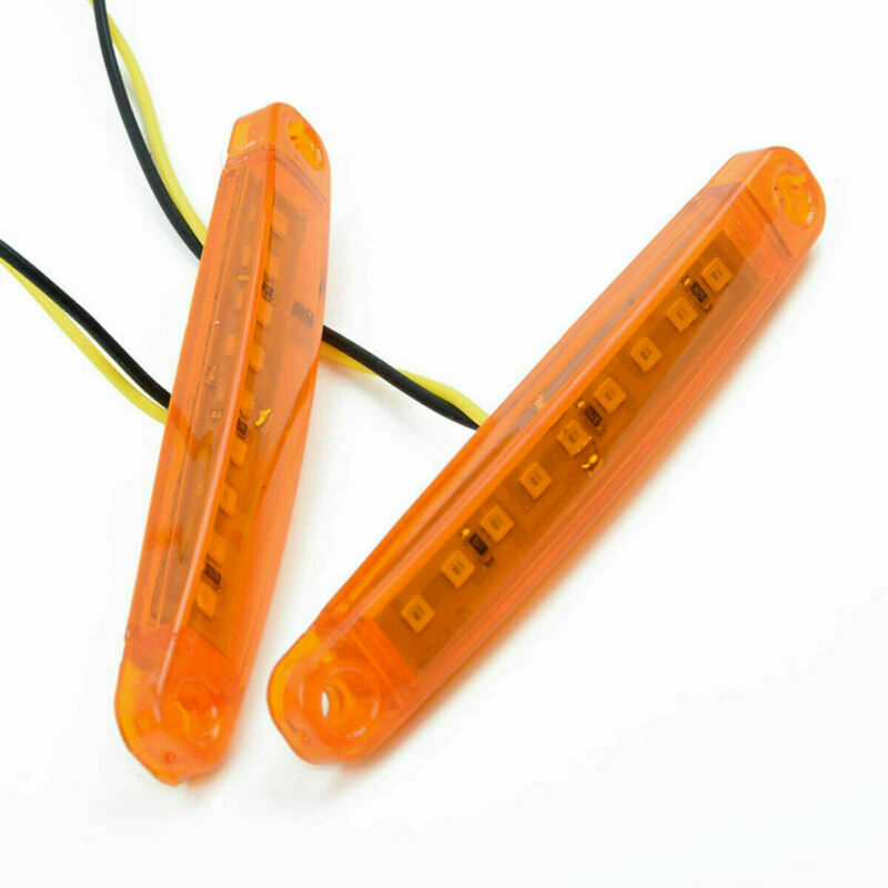 20Pcs Amber 9 LED Sealed Side Marker Clearance Light For Truck Trailer Lorry Bus