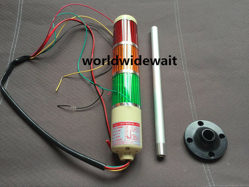 Safety Stack Lamp Red Green Yellow Flash Industrial Tower Signal Light DC 24V 5W
