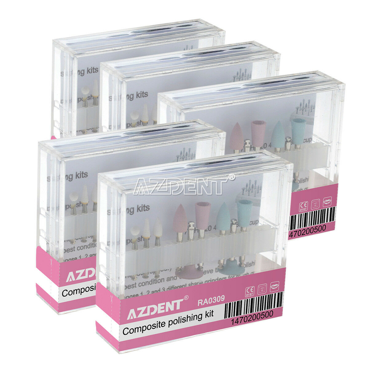 10X Dental Diamond Burs Composite Polishing Kit RA 0309 for Low Speed Handpiece