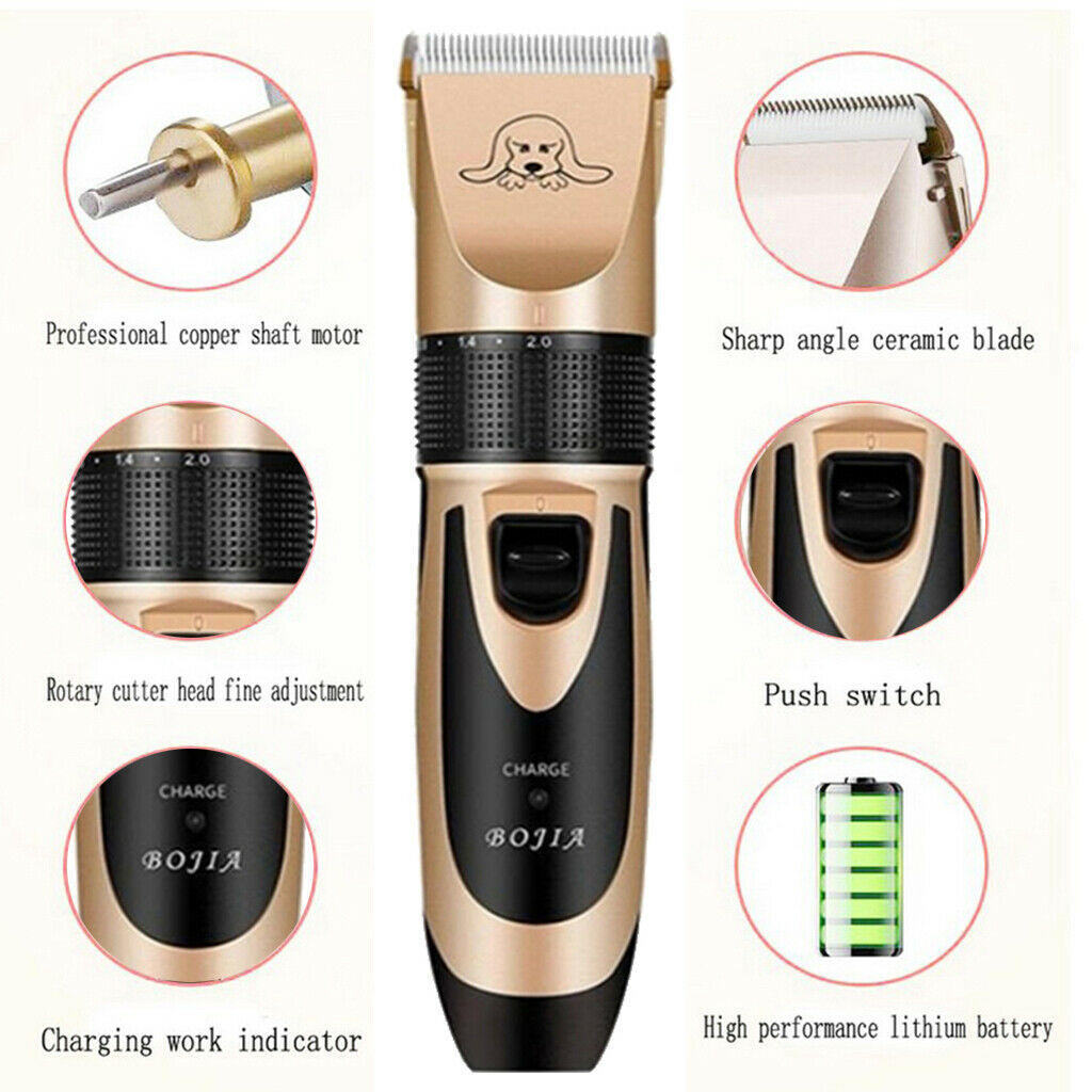 Dog Pets Hair Trimmer USB Rechargeable Pet Clippers, Professional Grooming
