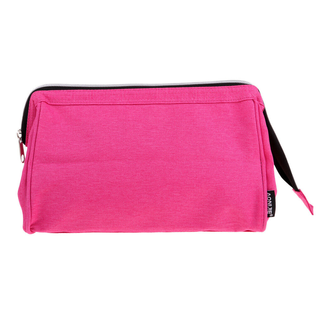 Travel Toiletry Organizer Outdoor Wash Bag Cosmetic Zipper Pouch Rose Red