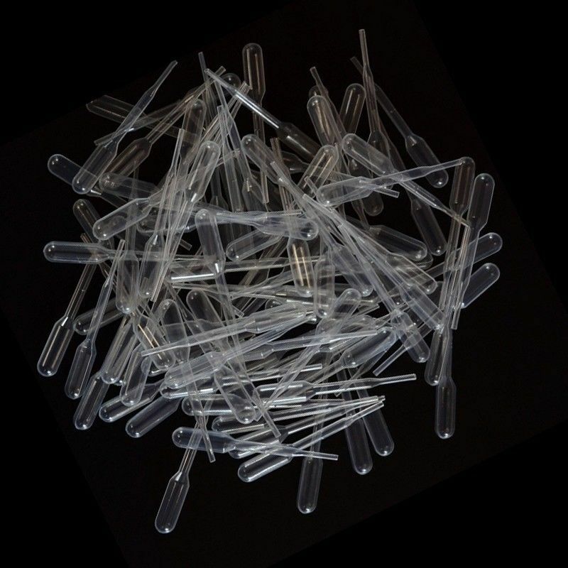 50pcs 1ml Graduated Dropper Polyethylene Pipettes for Experiment Medical