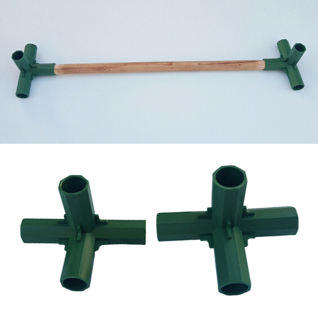 4pcs 16mm PVC Building Fittings Greenhouse Frame Connectors 4L
