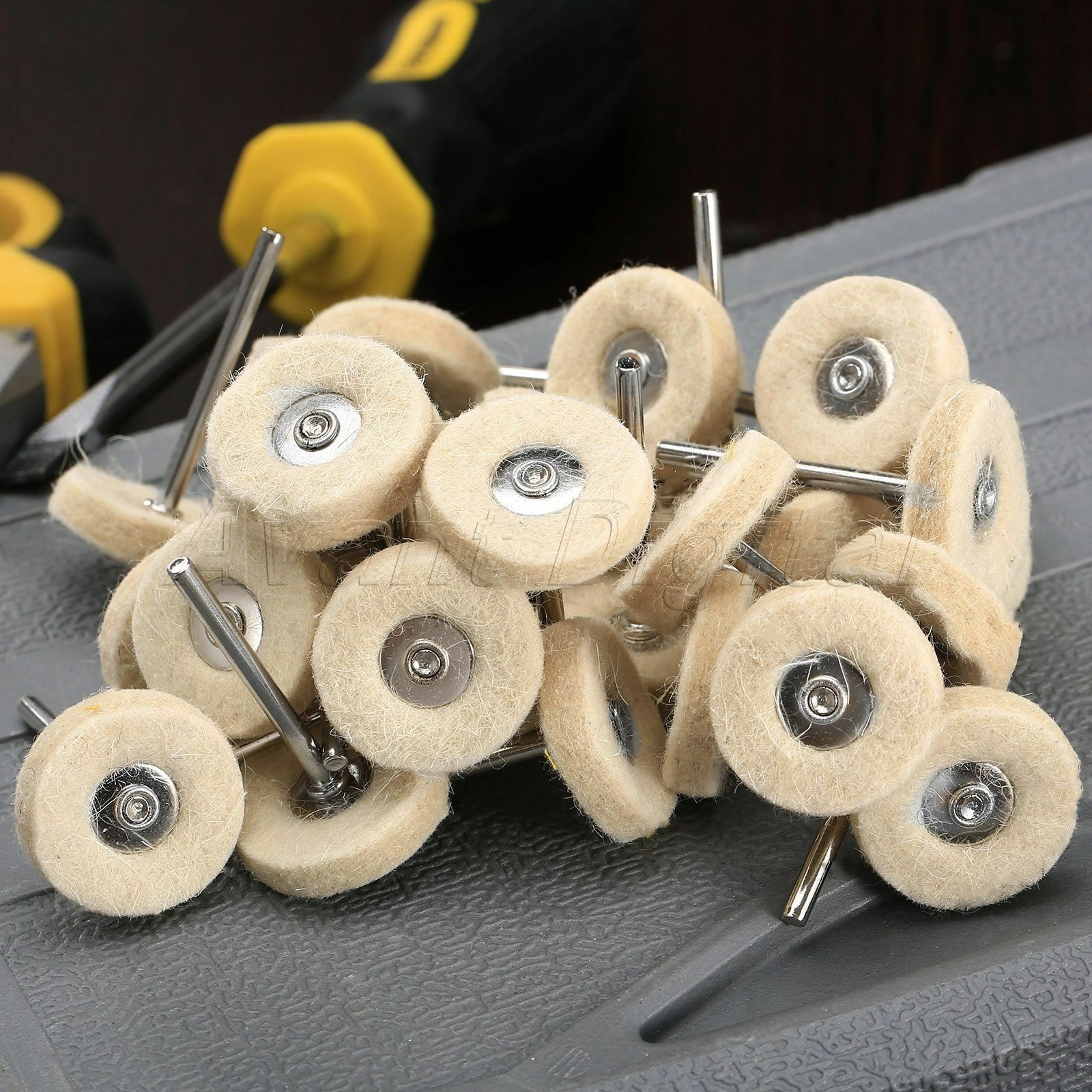 10PCS Buffing Drill Wool Felt Grinder Polish Wheel Pad Brushes For Rotary Tool