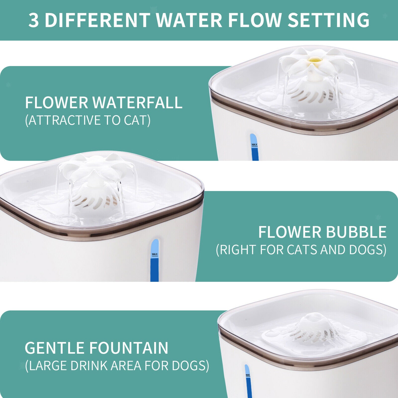 2.0L Electric Pet Water Fountain Cat/Dog Drinking Dispenser Water Fountain