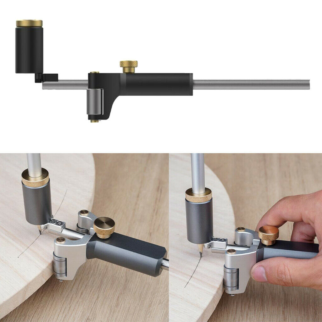 Woodworking Scribe Tool Aluminum Alloy Linear Arc Scriber Accurate 0-120mm