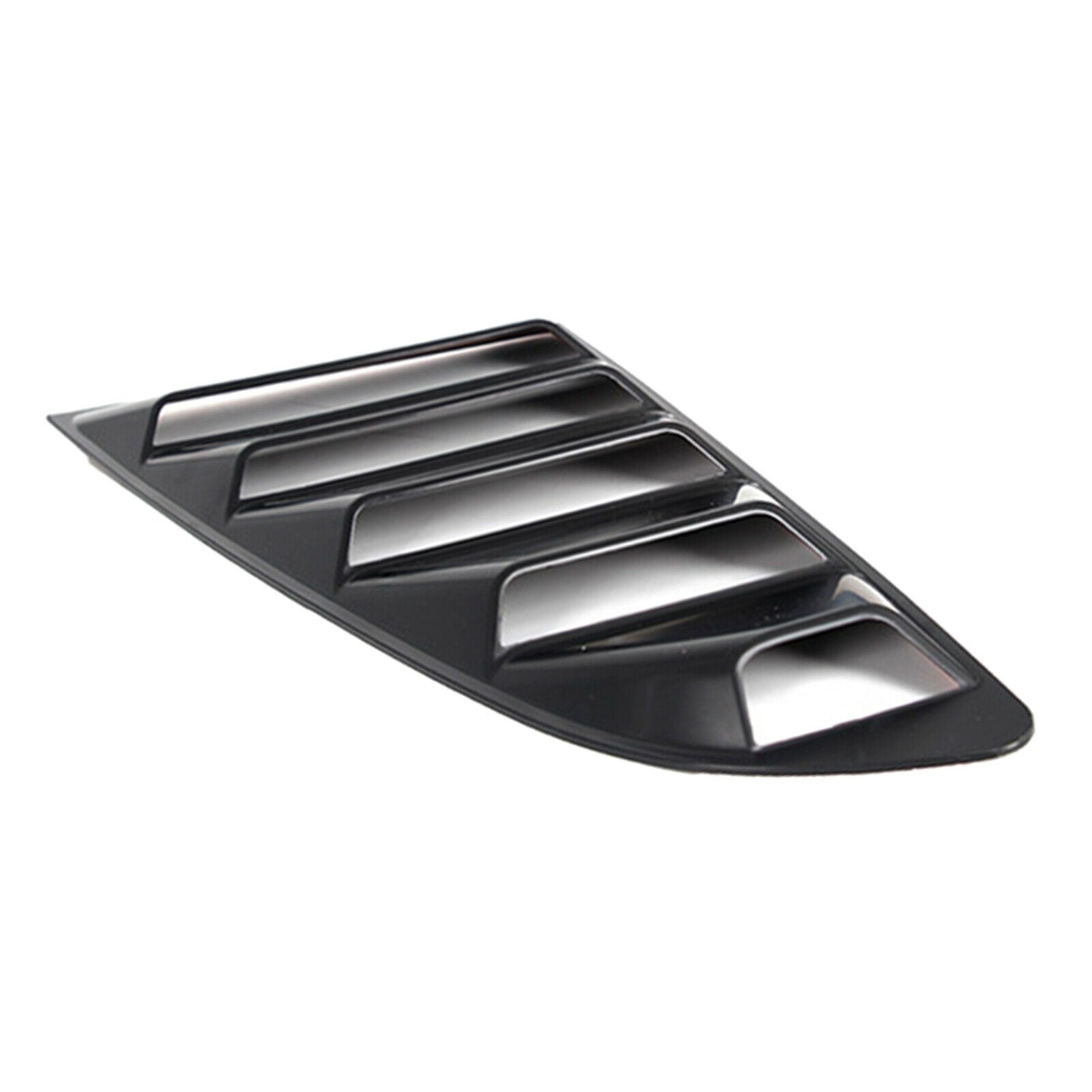 ABS Rear Side Window Louvers Spoiler Panel Matte Black for Ford Mustang