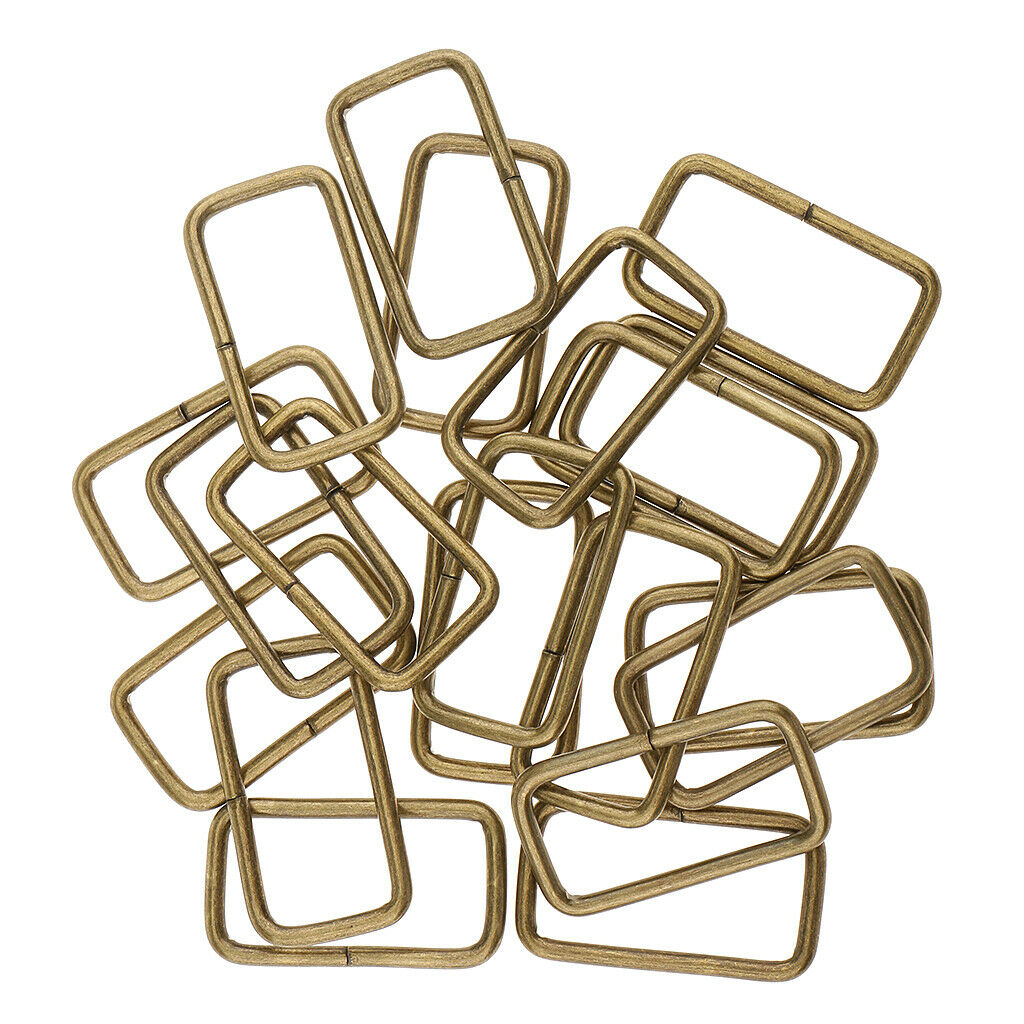 40pcs Metal Adjustable Buckles Square Bag