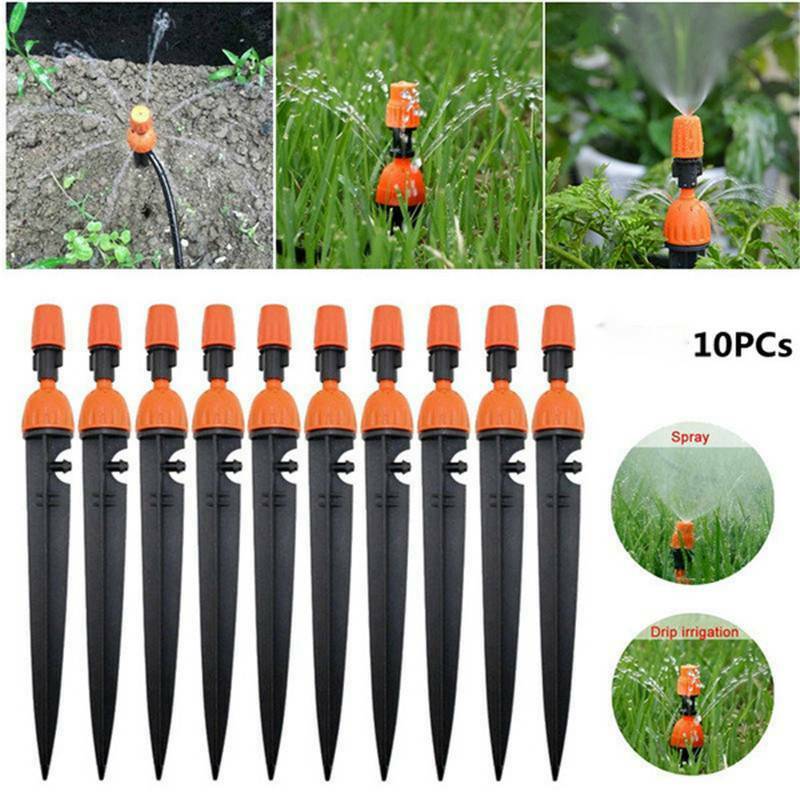 10X Lawn Garden Auto Watering Spray Sprinkler Misting Nozzle Irrigation System