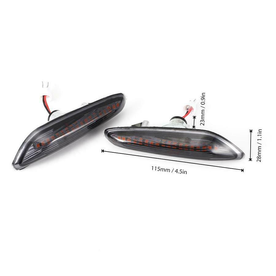 2x Dynamic LED Side Marker Turn Signal Indicator Lights For BMW E90 E92 E60 E82