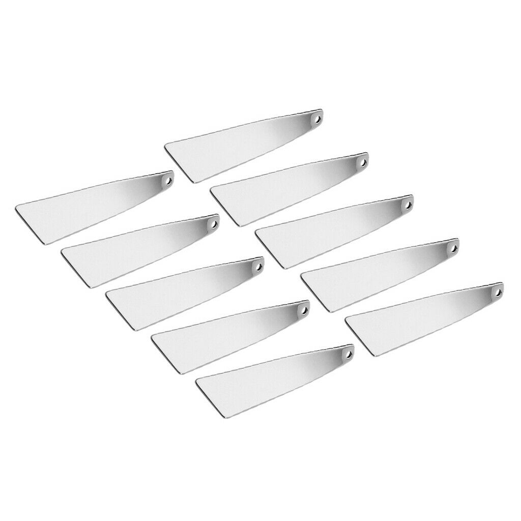 10 Pieces Stainless Steel Curved Charms Pendants For DIY Jewelry Crafts 11x41mm