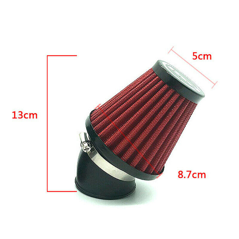 48mm Motorcycle Bikes 45 Degree Elbow Air Intake Filter Bend Tuning Universal