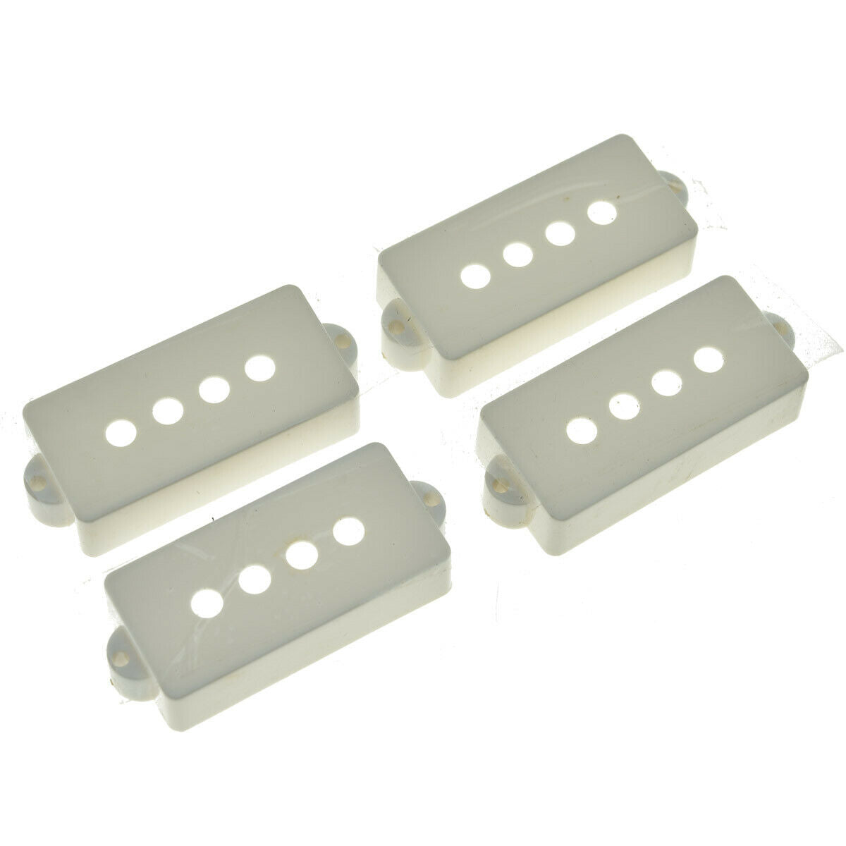 4pcs P Bass Pickup Covers 4 String Electric Bass Pickup Covers for P Bass White