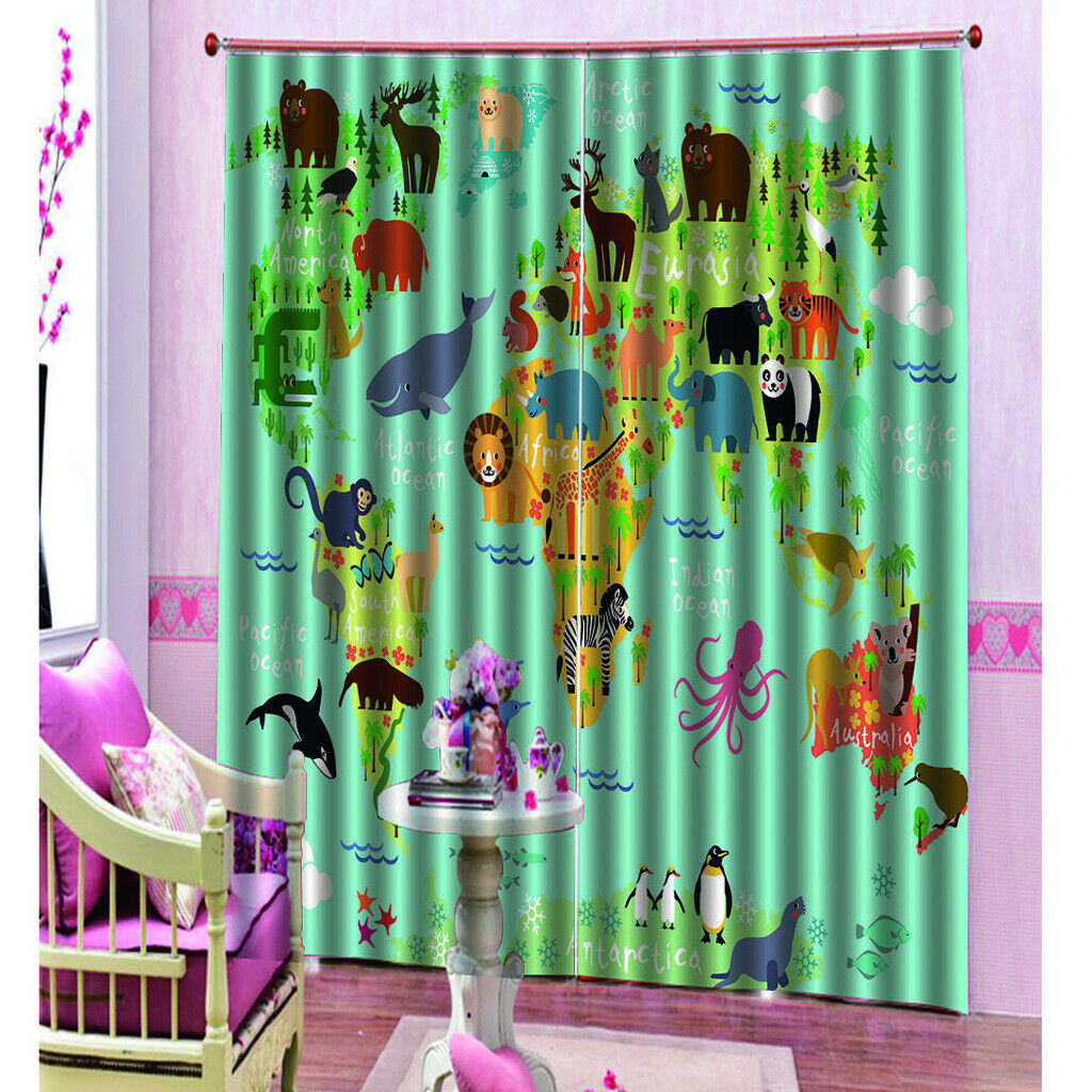 1 Pc Print Blackout Curtains for Kids Bedroom Living Room Dorm Decor Medium