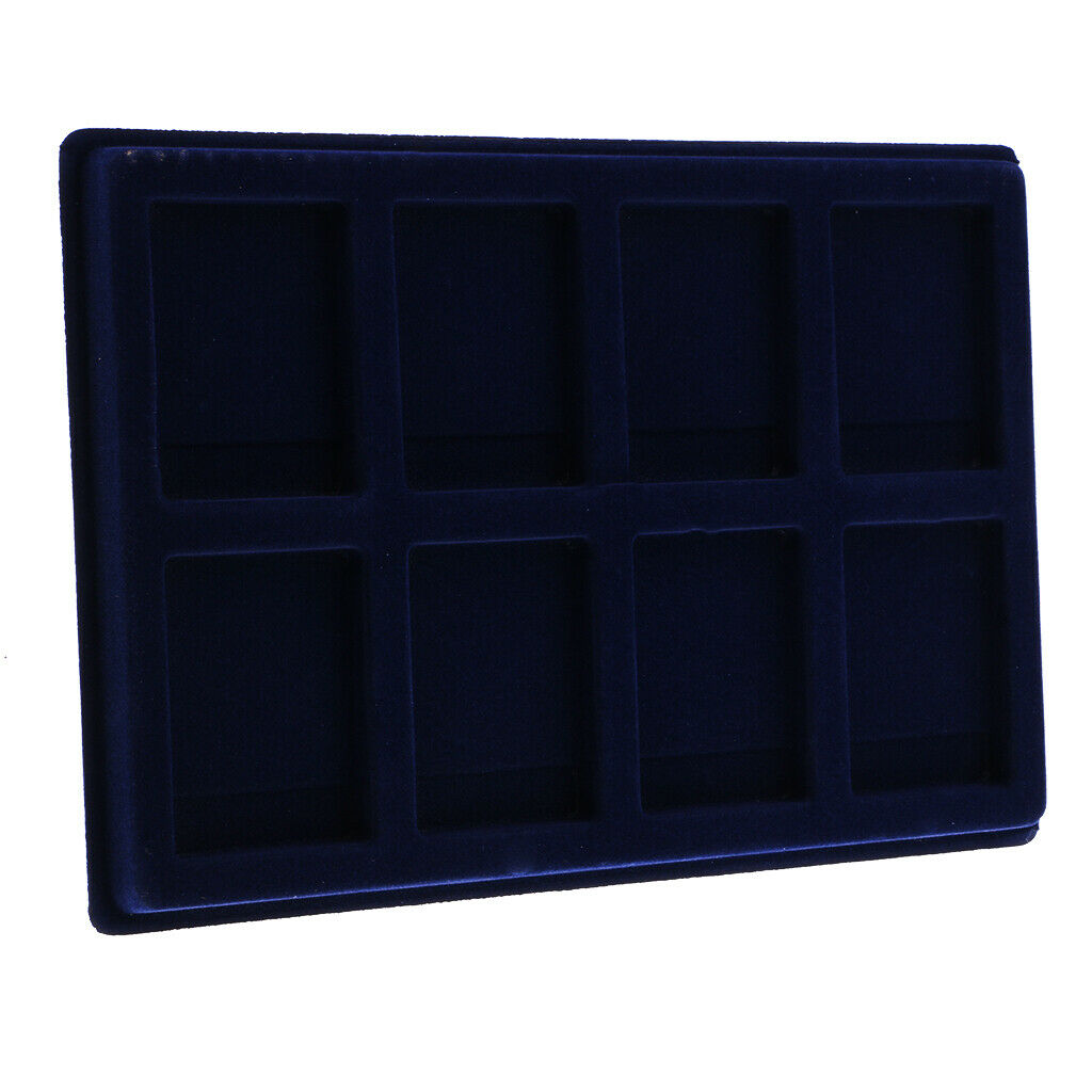 8 Grid Coin Holder Case Storage Display Tary Box for PCCB/NPGS//  -Blue