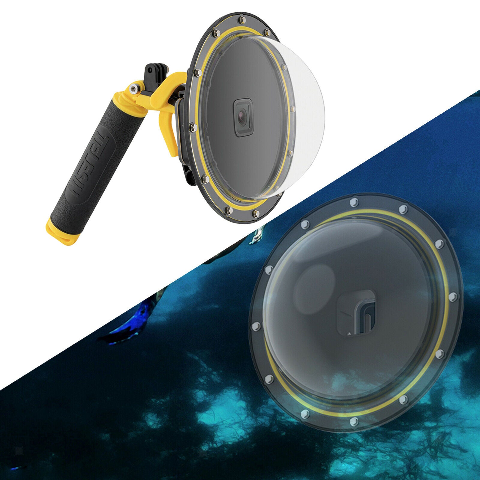 Dome Port for for Dive Snorkeling Camera Cover Photography Protector Kit 30m