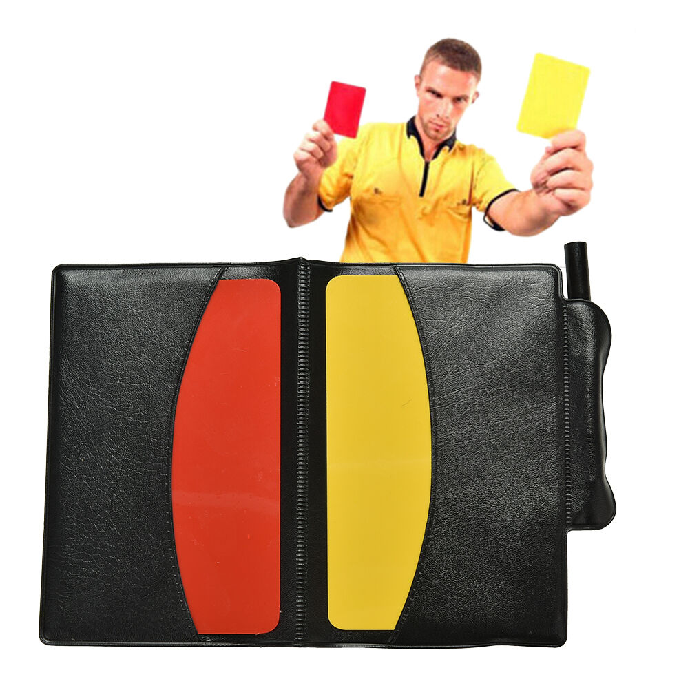 Soccer Referee Wallet Red Card and Yellow Card Wallet Pencil Notebook  .l8