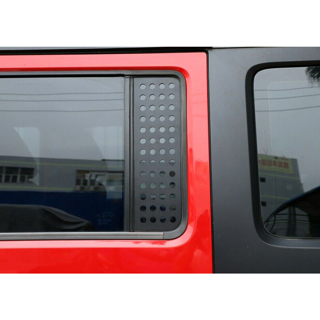 Car Rear Door Window Glass Strip Panel fit for Jeep Wrangler JK 4Door 2007-17