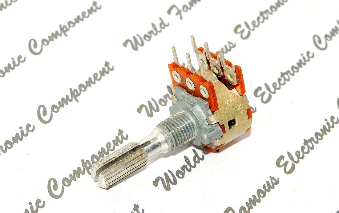 1pcs-ALPS 706F 250KB (250K typeB) Dual Step Carbon Potentiometer knurled - JAPAN