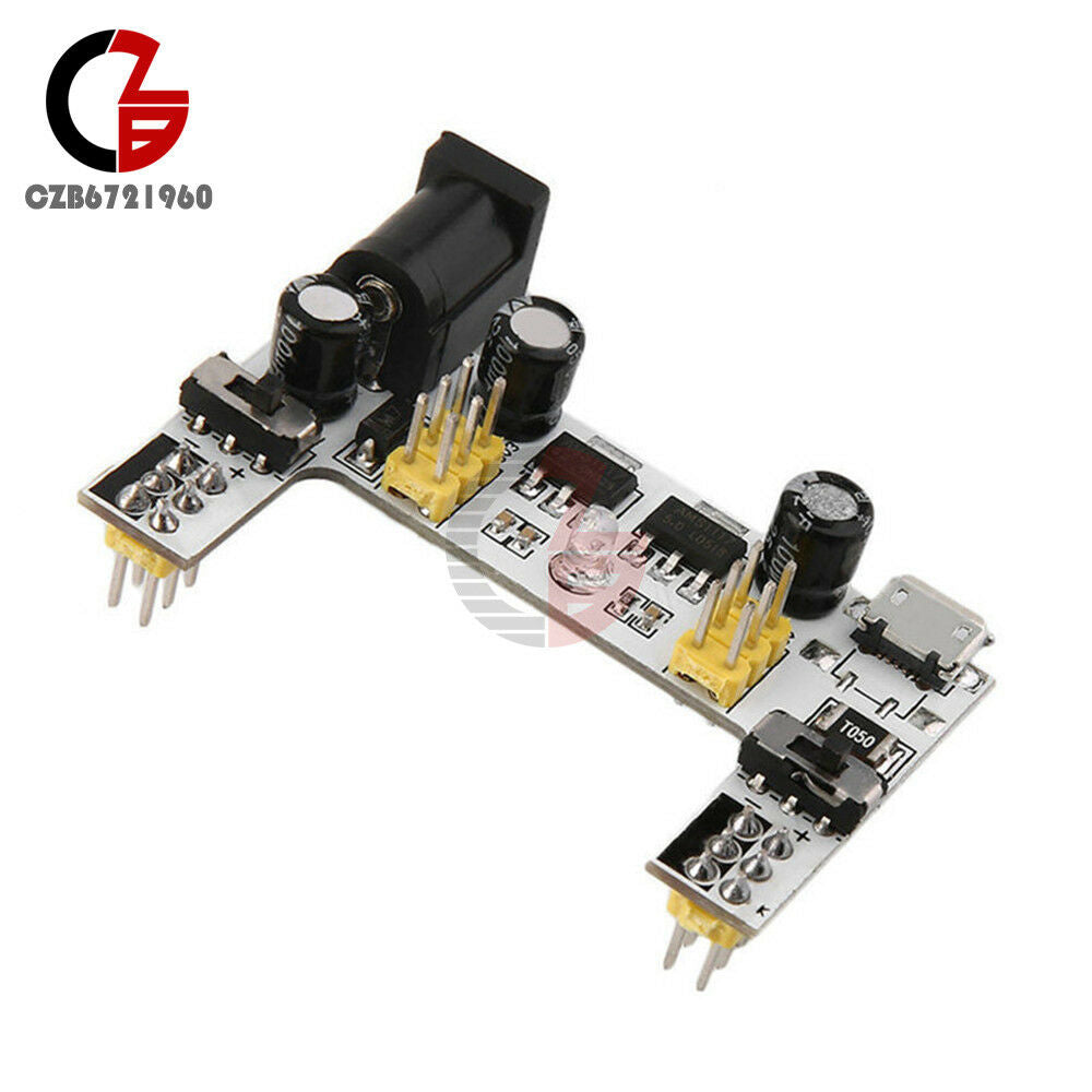 White Micro USB MB102 Bread Board Power Supply Module DC 7-12V for Arduino