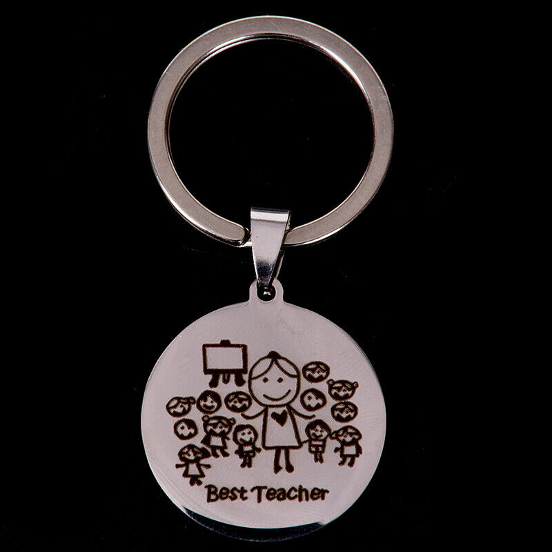 Engraved Keyring Thanks for Teacher Keychain Custom Name Gift for Teacher New US