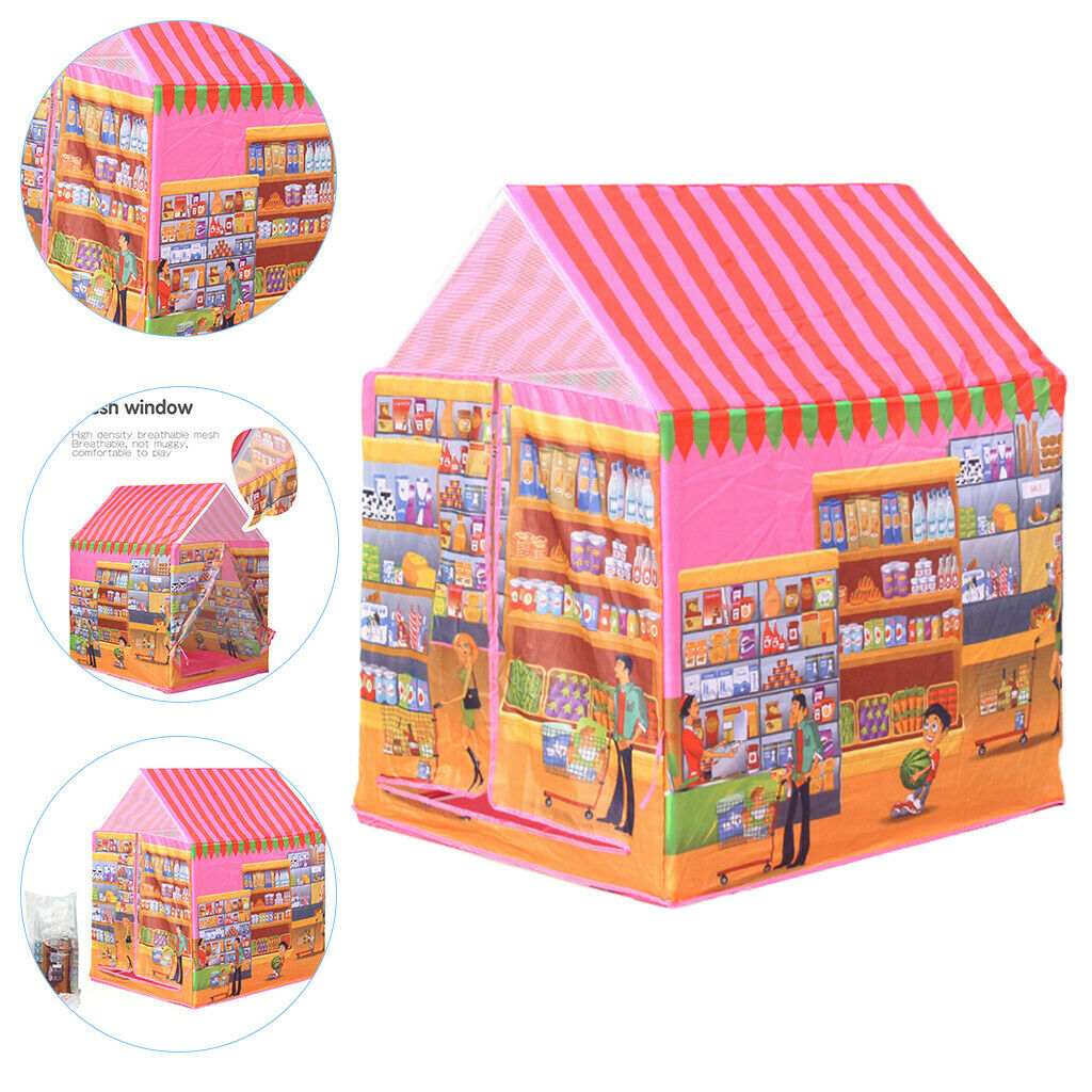 Kids Toys Play Tent Indoor Outdoor Children's House Boy Girls Supermarket