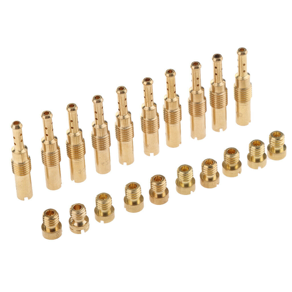 10Pcs Slow/Pilot Jet & 10Pcs Carburetor Main Jet Kit for PWK  OKO CVK