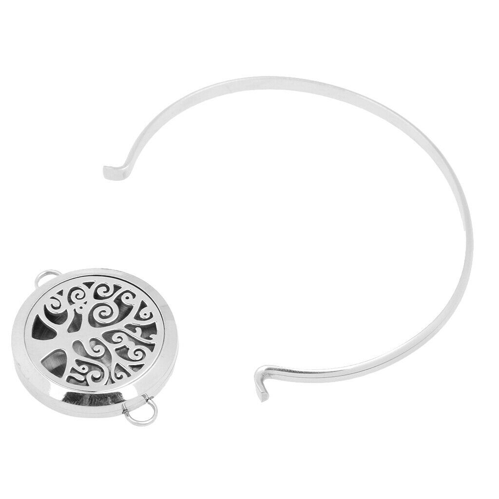 Stainless Steel Aromatherapy Oil Perfume Bangle Diffuser Locket Bracelet