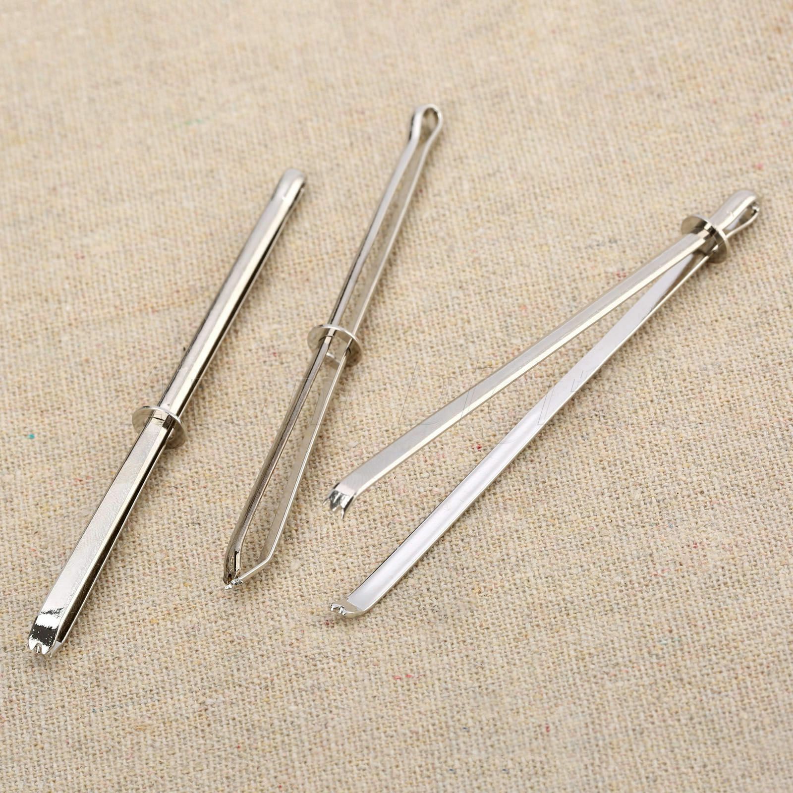 Threader Self-Locking Tweezer Clip Elastic Band Sewing Accessory Stainless Steel