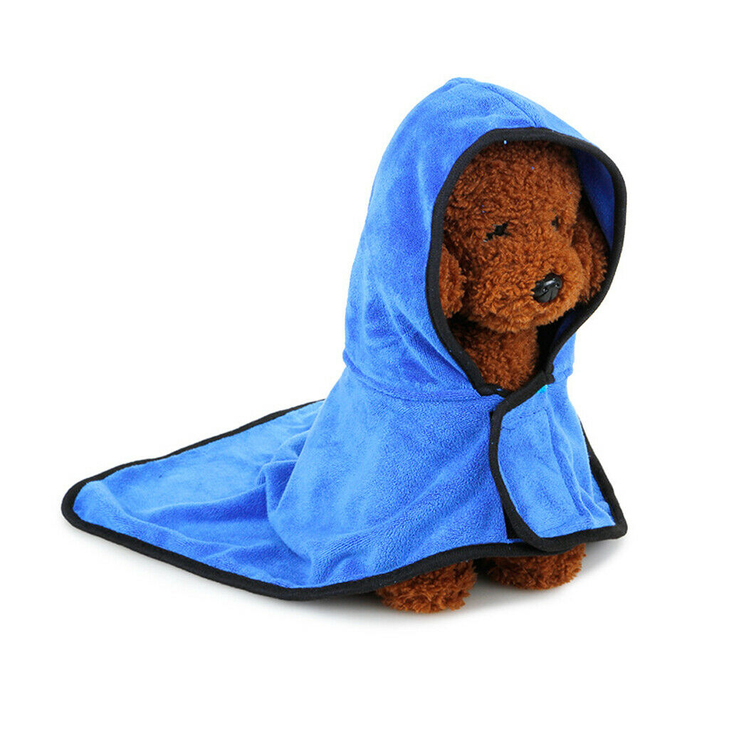 Fibre Cloth Dog Cat Bath Towel Footprint Paw Pet Hood Bath Towel  XS