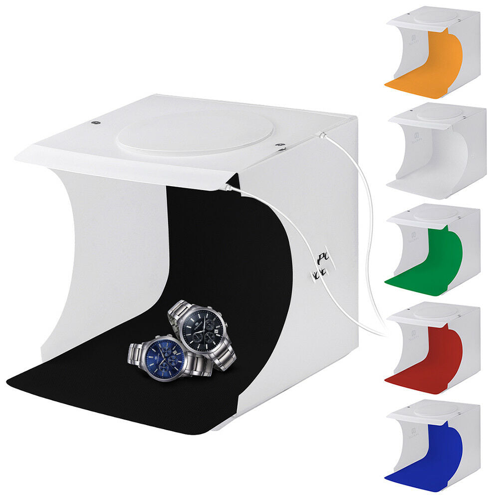 Double LED Light Room Photo Studio Photography Lighting Tent Backdrop Cube BATA