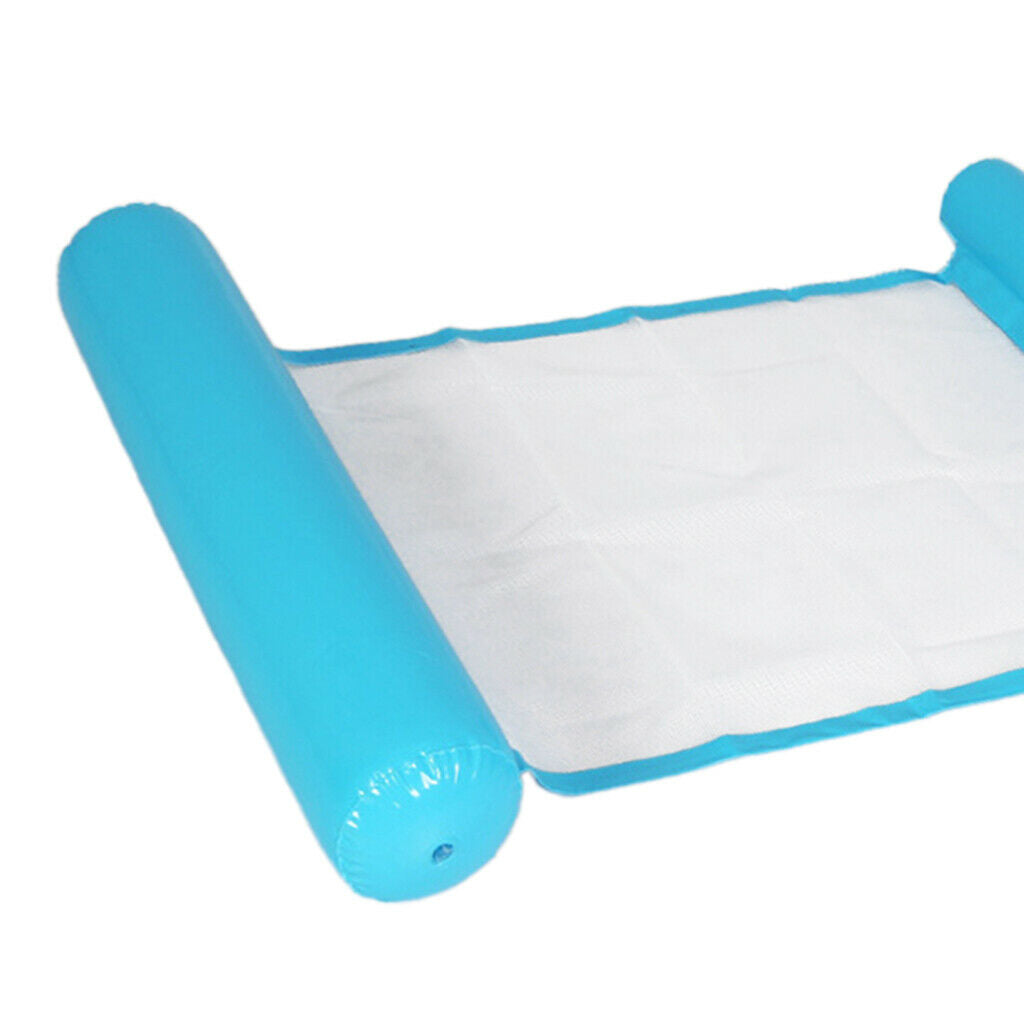 2 Pieces Pool Floating Hammock Buoyancy Inflated Water Lounge Pillow Chair