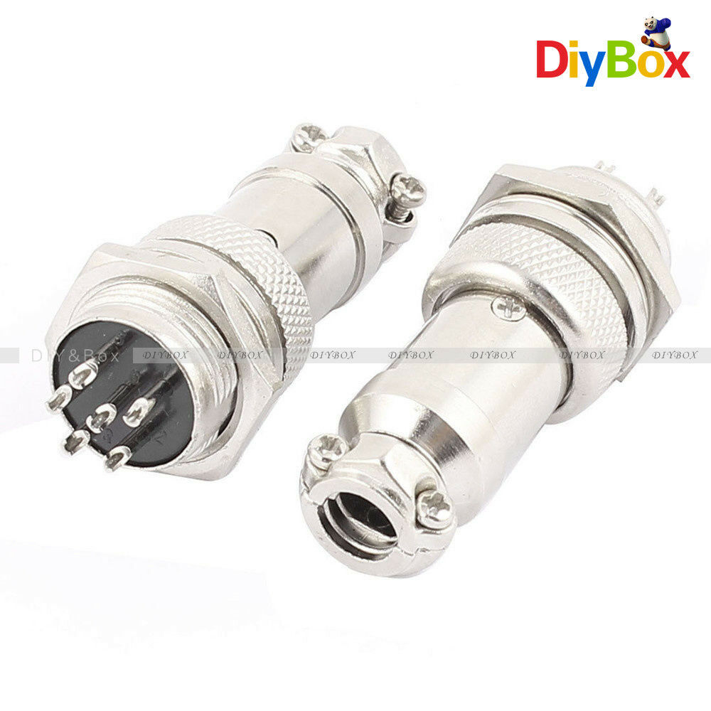16mm Male & Female panel Metal Connector Aviation Plug GX16-6 6pin AC1200V