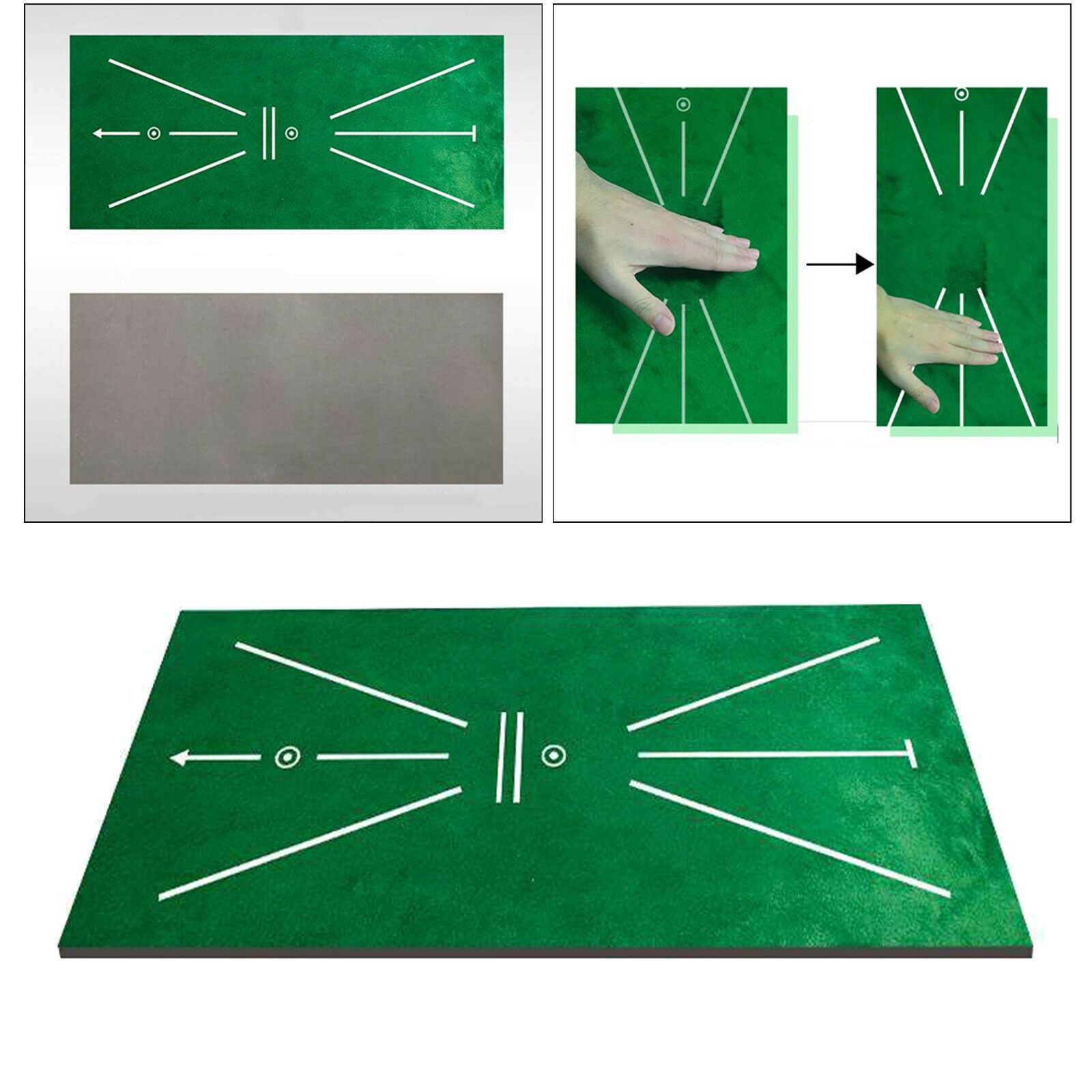 Flannel 12x12inch Golf Training Mat Swing Detection Batting Practice Pad