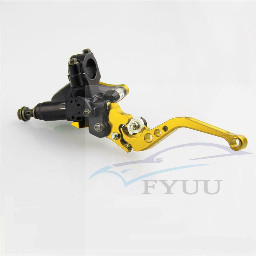 7/8"22mm Motorcycle Master Cylinder Reservoir Hydraulic Brake Clutch Lever Black