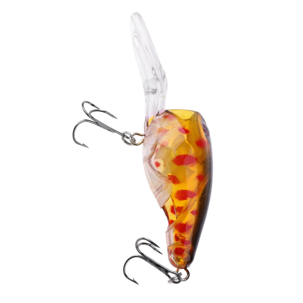 5pcs/set Fishing Lures Plastic Hard Baitt Crankbait with Treble Hook 5#