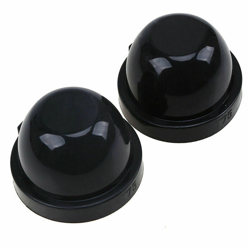 2Pcs 75mm Black Rubber Housing Seal Cap TR34RI Dust Cover for LED HID Headlight