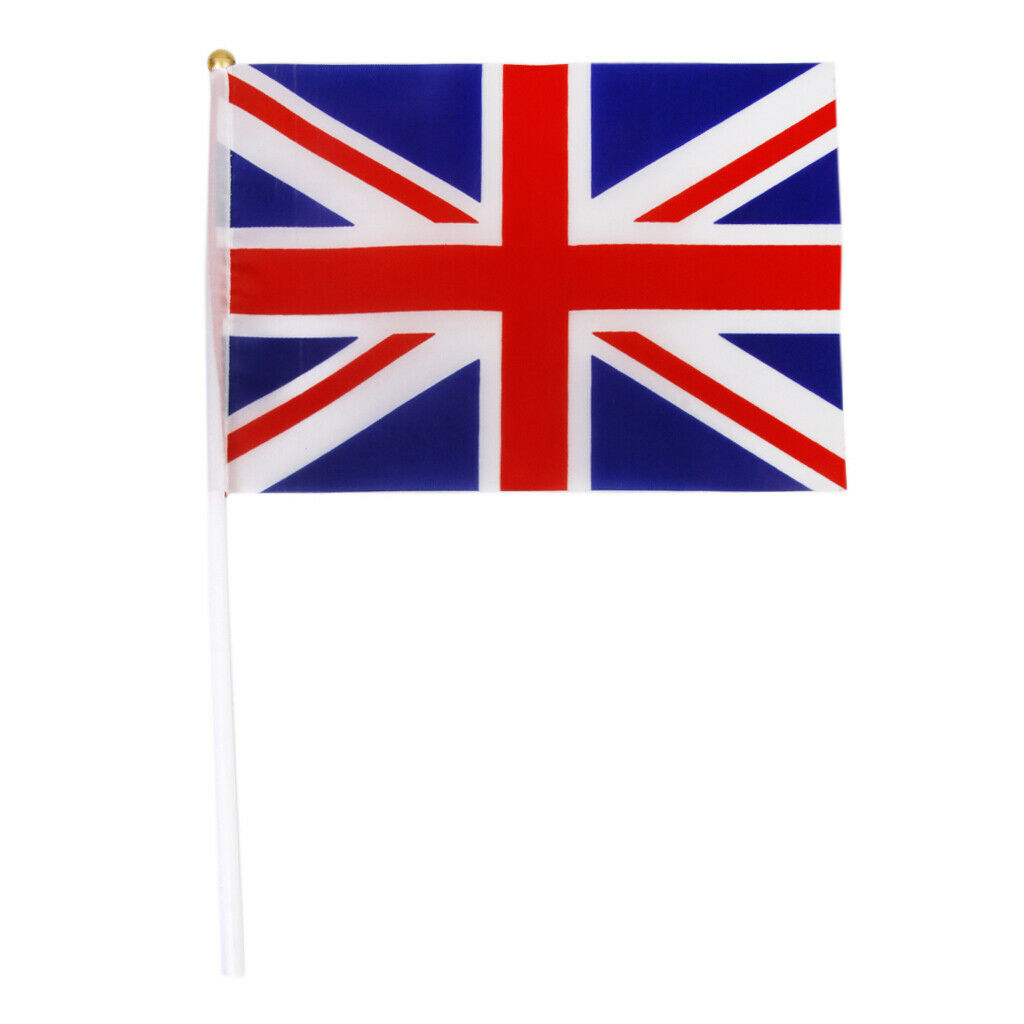 Pack of 12pcs UNION JACK SMALL HAND WAVING FLAG UK GB British Great Britain