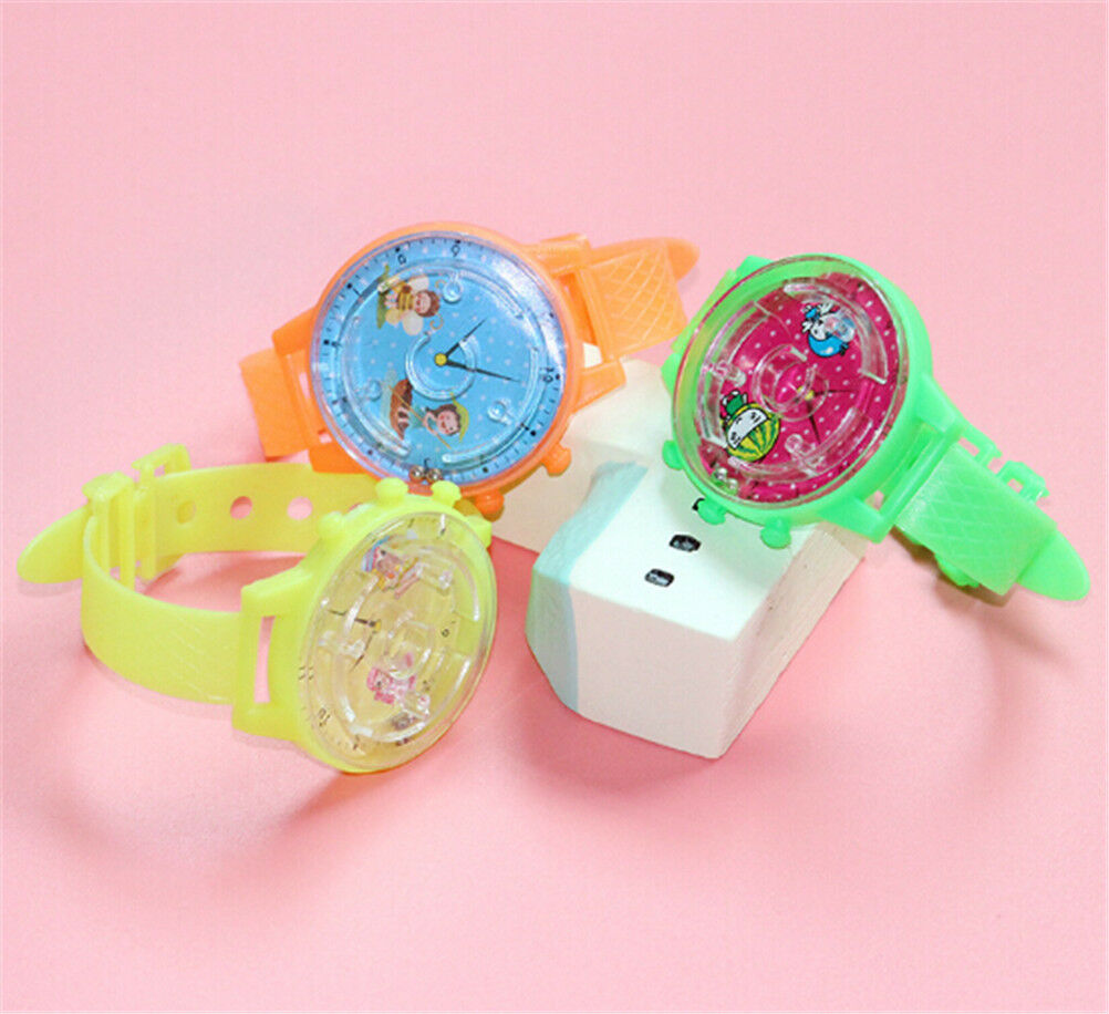 3pcs Colorful Ball Maze Game Puzzle Labyrinth Watch Toys for Kids Birthday.l8