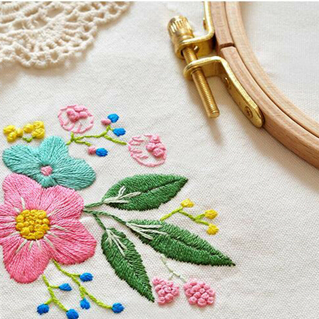 Wooden Embroidery Hoop with Screw for Tapestry Cross-stitch 18cm/15cm