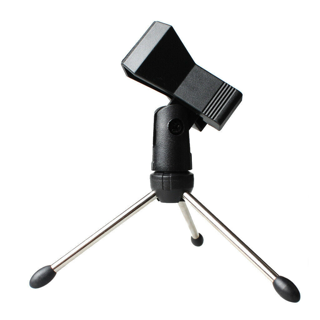 Universal Adjustable Desk Mic Stand Desktop Tabletop Table Top Short Microphone
