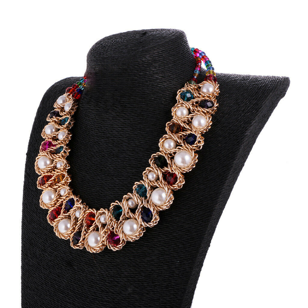 Exaggerated Women Choker Necklace Pendant Collar Wedding Bridal Multi-color