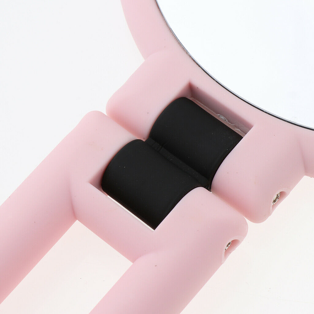 Pink Folding 15X Magnified Mirror Makeup Handheld Compact Mirrors