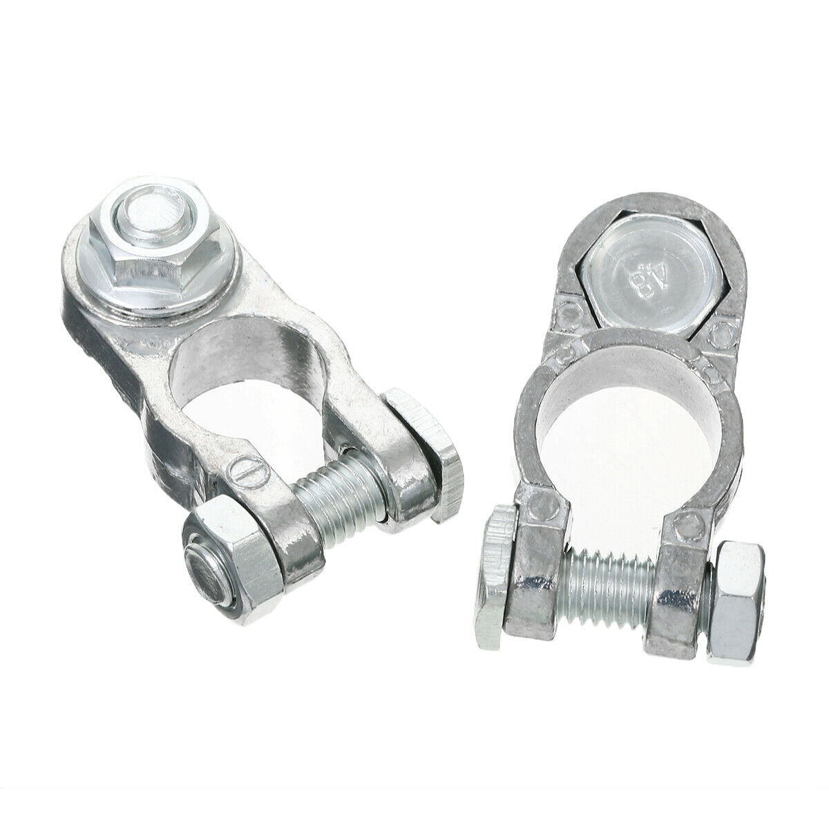 2Pcs Zinc Alloy Positive &Negative Battery Terminal Clamp Connector Car Boat