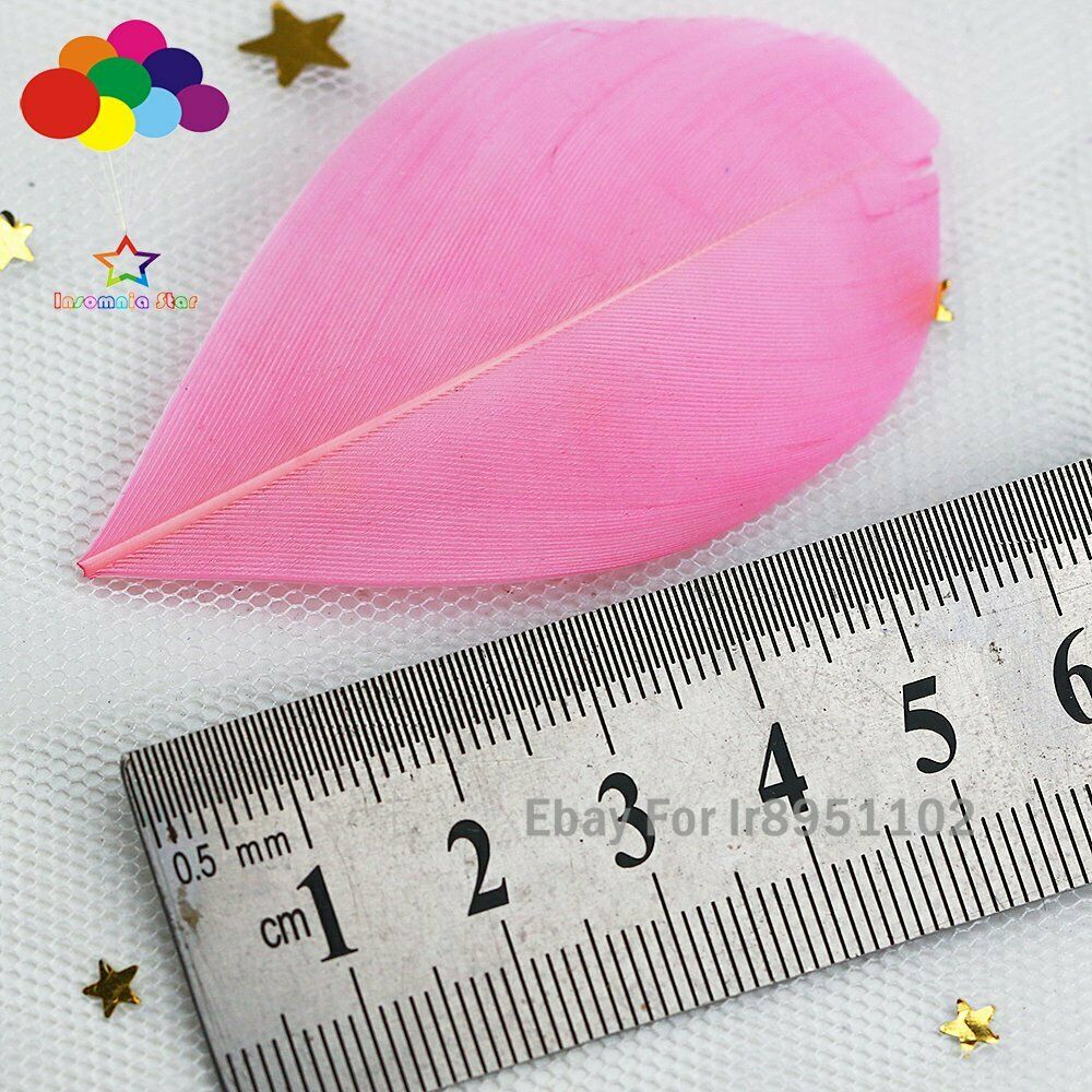 100pcs /lot Pale Pink Macaron Series Turkey Swan Feathers loose round Plumes