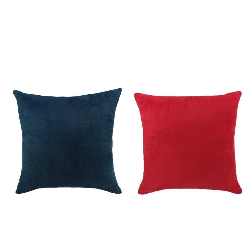 2 Pieces Decorative Velvet Luxury Pillow Case Suede w/ Hidden Zipper 60x60cm